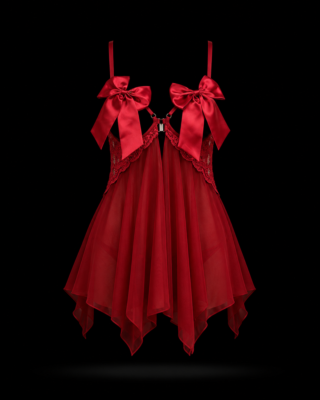 Bow Buckle Slip Nightdress for Women - Sexy First Night & Honeymoon Nighty